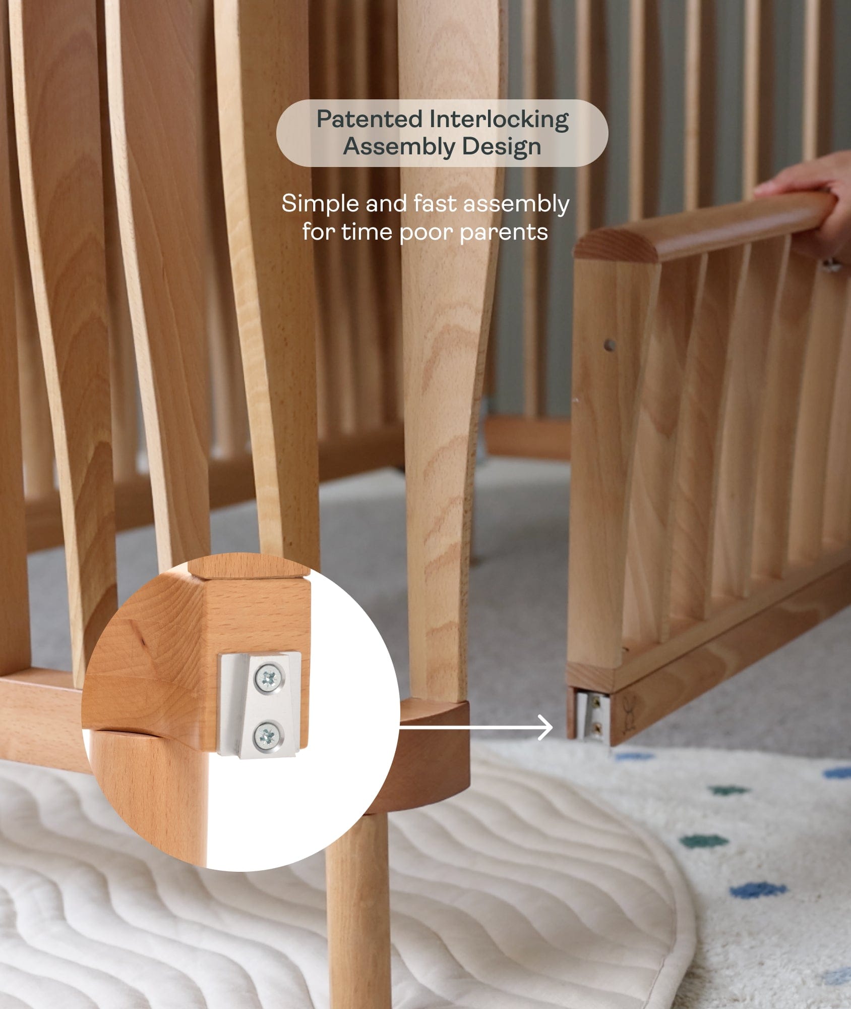 ergoPouch ellska Skye Crib - KICOT-SKYE-COT-NA25