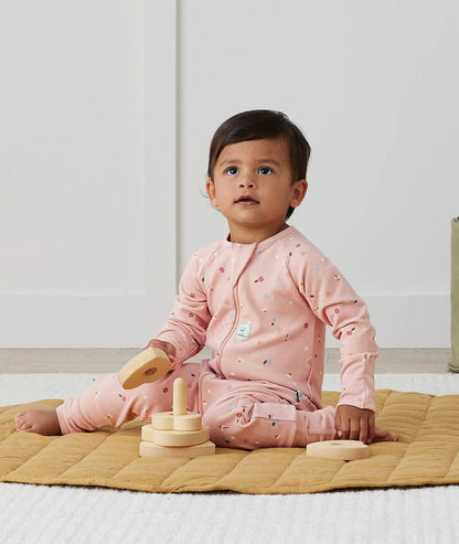ergoPouch Layers Long Sleeve Romper 1.0 TOG - Daisies, 0-3 Months - EPLL-1-0T00-03MDA23