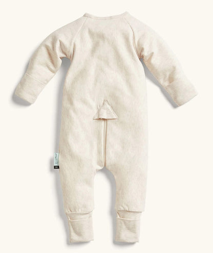 ergoPouch Layers Long Sleeve Romper 1.0 TOG - Oatmeal Marle, 3-6 Months - EPLL-1-0T03-06MOM23