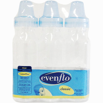 Evenflo Classic 8 oz Clear Bottles- 3 Pack - 12113