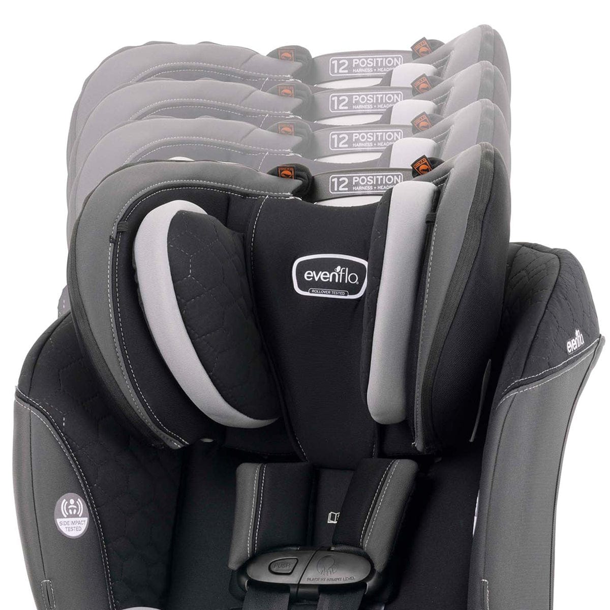 Evenflo EveryFit / All4One 3-in-1 Convertible Car Seat w/Quick Clean Cover - Kingsley Black - CS300212441