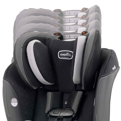 Evenflo EveryFit / All4One 3-in-1 Convertible Car Seat w/Quick Clean Cover - Kingsley Black - CS300212441