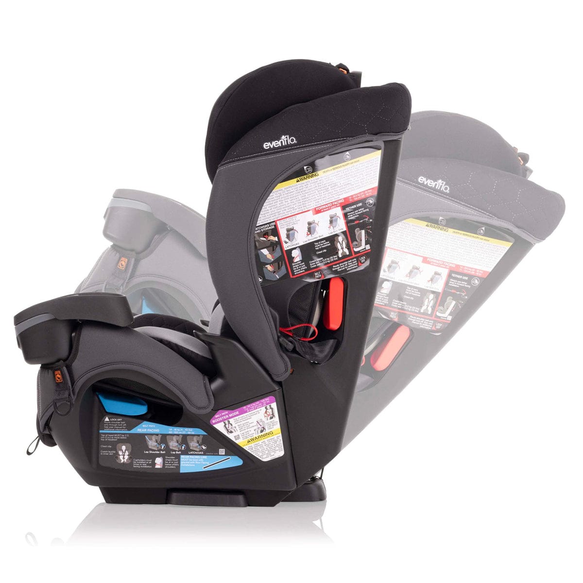 Evenflo EveryFit / All4One 3-in-1 Convertible Car Seat w/Quick Clean Cover - Kingsley Black - CS300212441