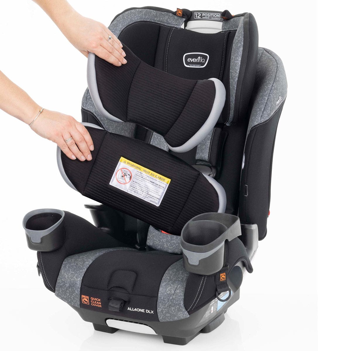 Evenflo EveryFit / All4One 3-in-1 Convertible Car Seat w/Quick Clean Cover - Latitude Gray - CS300212234