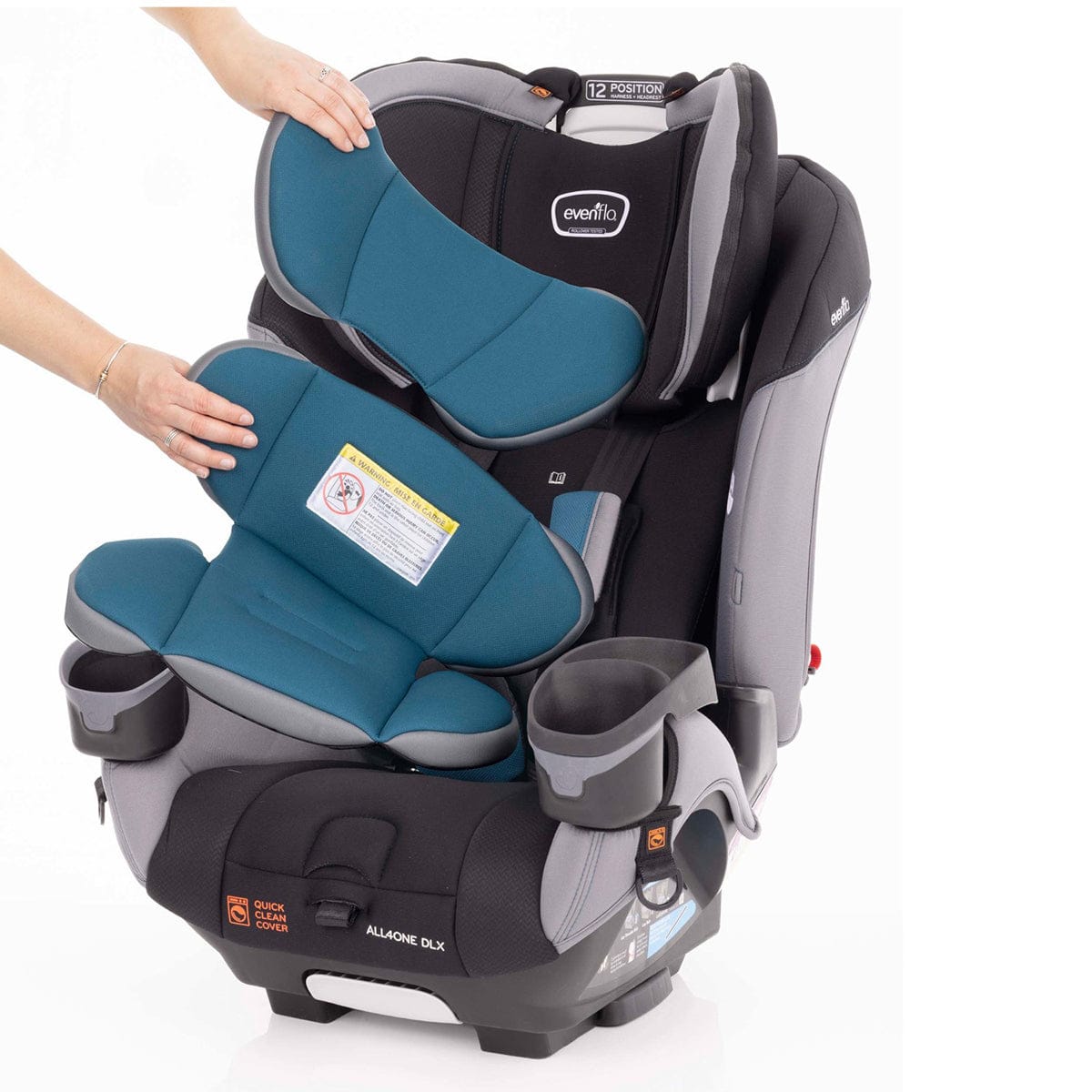Evenflo EveryFit / All4One 3-in-1 Convertible Car Seat w/Quick Clean Cover - Reefs Green - CS300212240