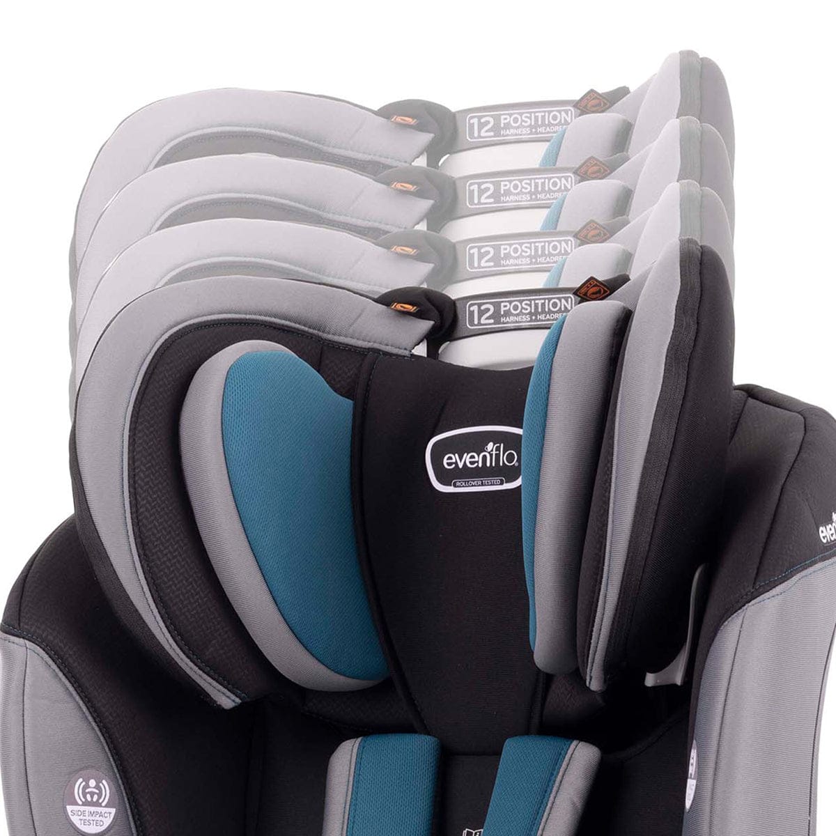 Evenflo EveryFit / All4One 3-in-1 Convertible Car Seat w/Quick Clean Cover - Reefs Green - CS300212240