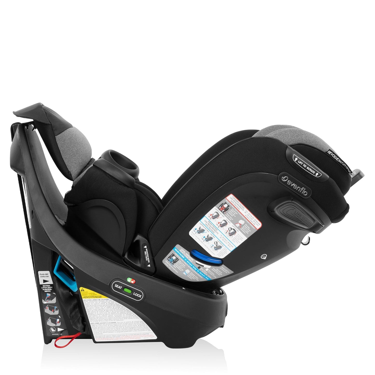 Evenflo GOLD Revolve360 Extend All-in-One Rotational Convertible Car Seat with SensorSafe - Moonstone - CS360212311
