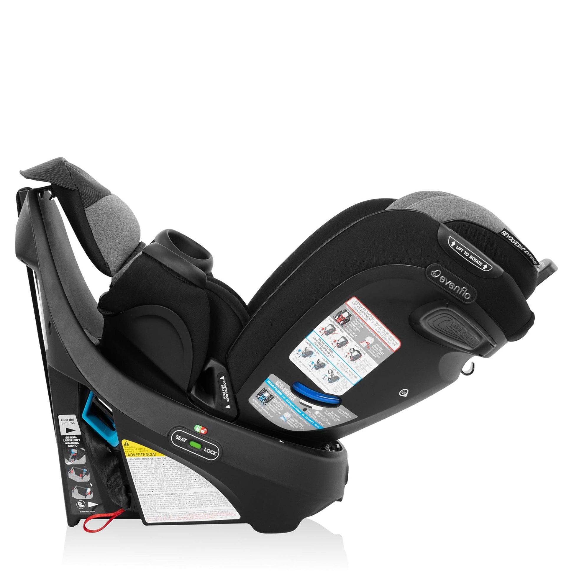 Evenflo GOLD Revolve360 Extend All-in-One Rotational Convertible Car Seat with SensorSafe - Moonstone - CS360212311