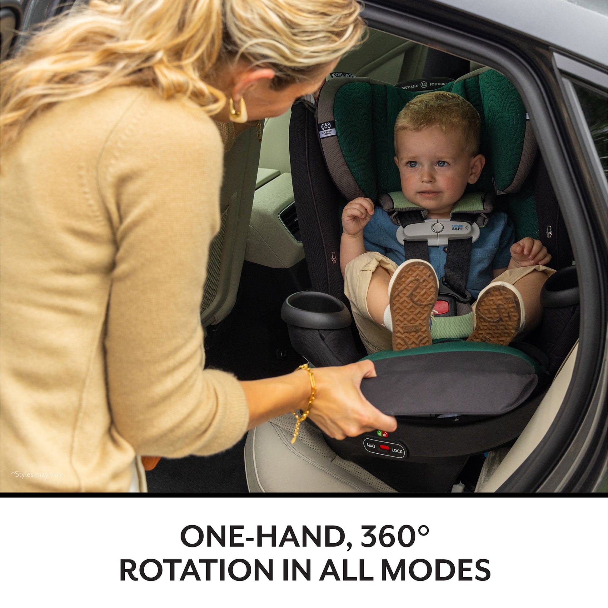 Evenflo GOLD Revolve360 Extend All-in-One Rotational Convertible Car Seat with SensorSafe