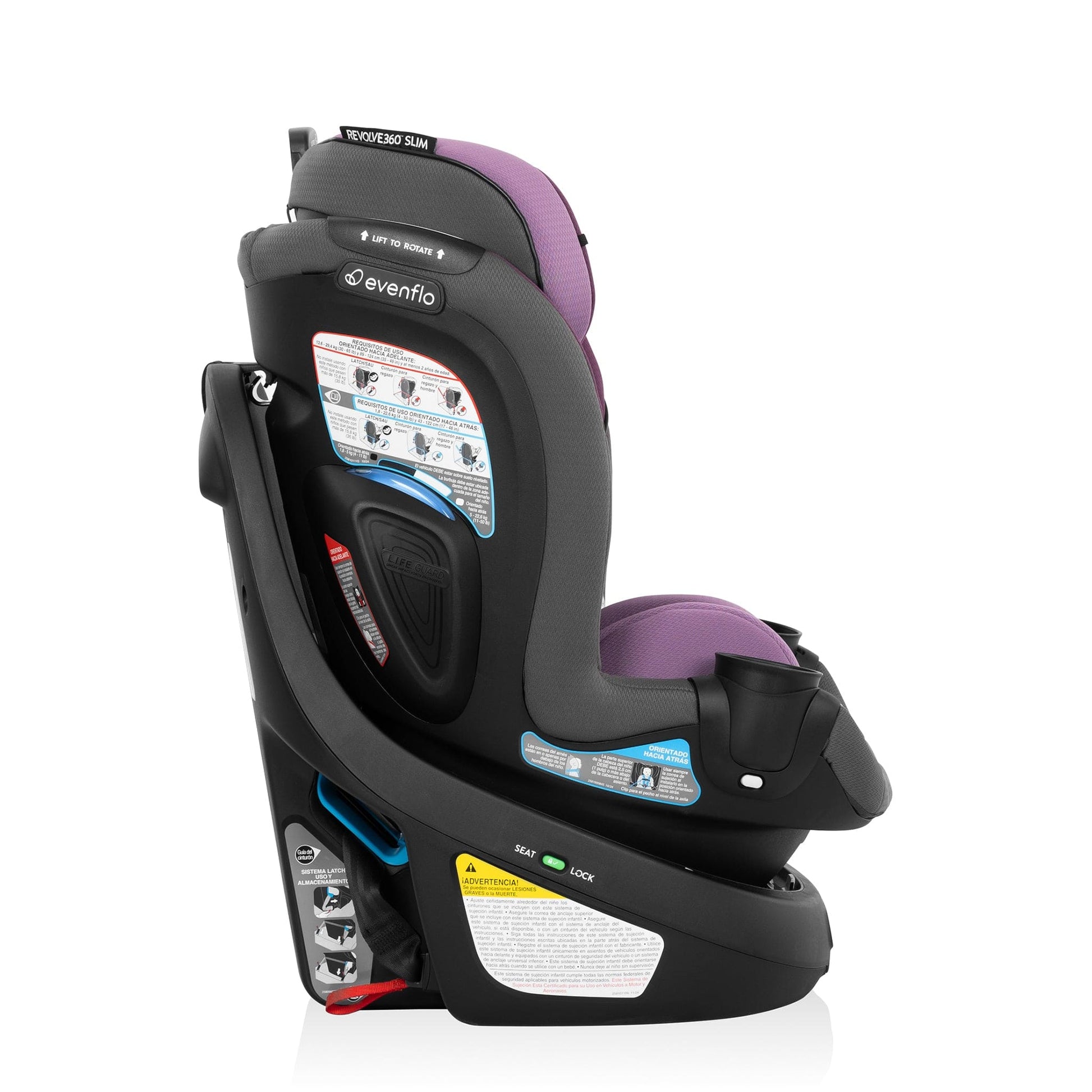 Evenflo GOLD Revolve360 Slim 2-in-1 Rotational Convertible Car Seat with SensorSafe