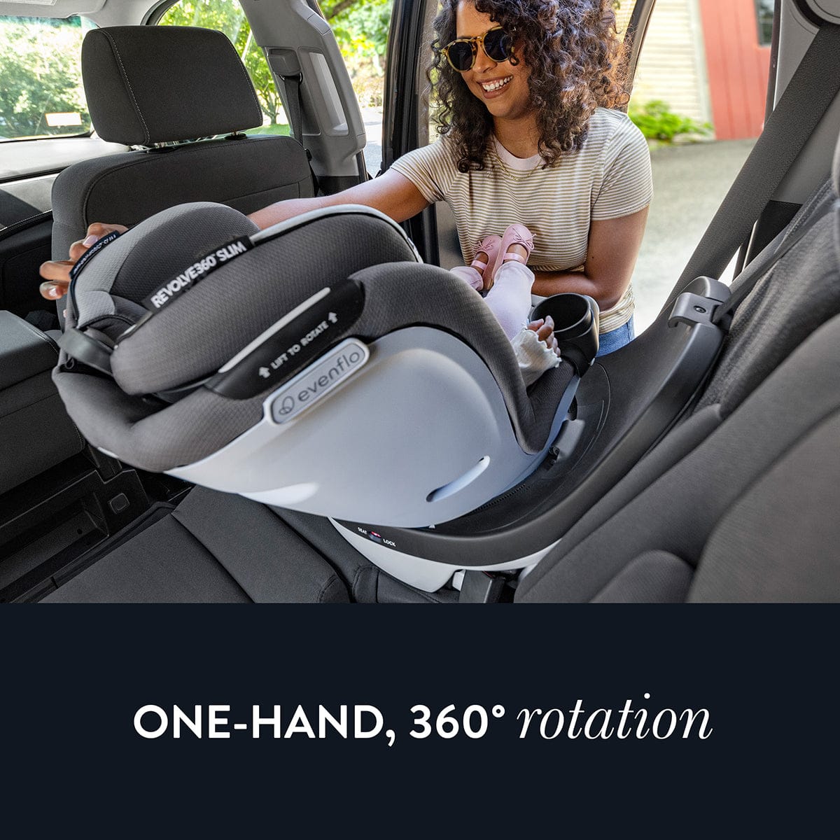 Evenflo GOLD SensorSafe Revolve 360 Slim 2-in-1 Rotational Convertible Car Seat - Amethyst - 36812451