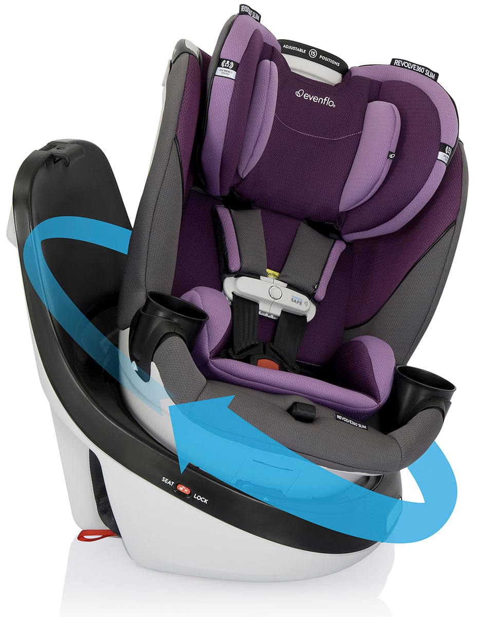 Evenflo GOLD SensorSafe Revolve 360 Slim 2-in-1 Rotational Convertible Car Seat - Amethyst - 36812451
