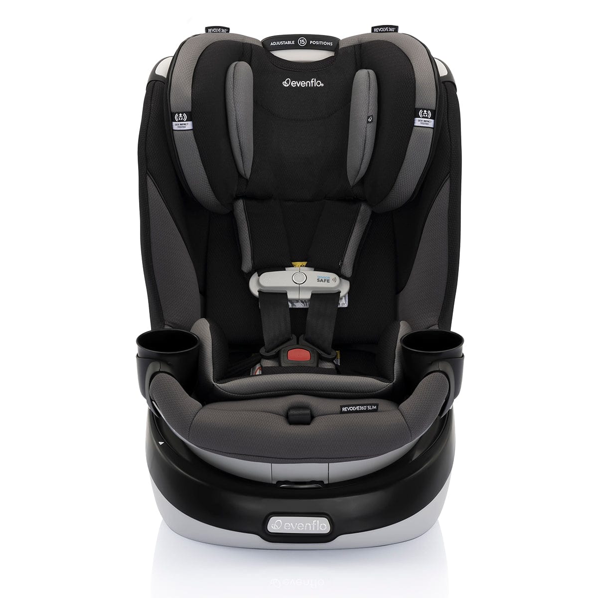 Evenflo GOLD SensorSafe Revolve 360 Slim 2-in-1 Rotational Convertible Car Seat - Obsidian - 36812450