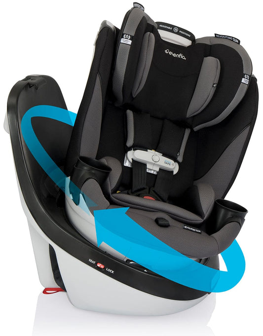 Evenflo GOLD SensorSafe Revolve 360 Slim 2-in-1 Rotational Convertible Car Seat - Obsidian - 36812450