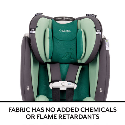 Evenflo GOLD SensorSafe Revolve 360 Slim 2-in-1 Rotational Convertible Car Seat with Green & Gentle Fabric - Peridot Green - 36812504