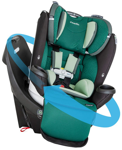 Evenflo GOLD SensorSafe Revolve360 Extend Rotational All-In-One Convertible Car Seat - Emerald Green (Green & Gentle) - 38412428