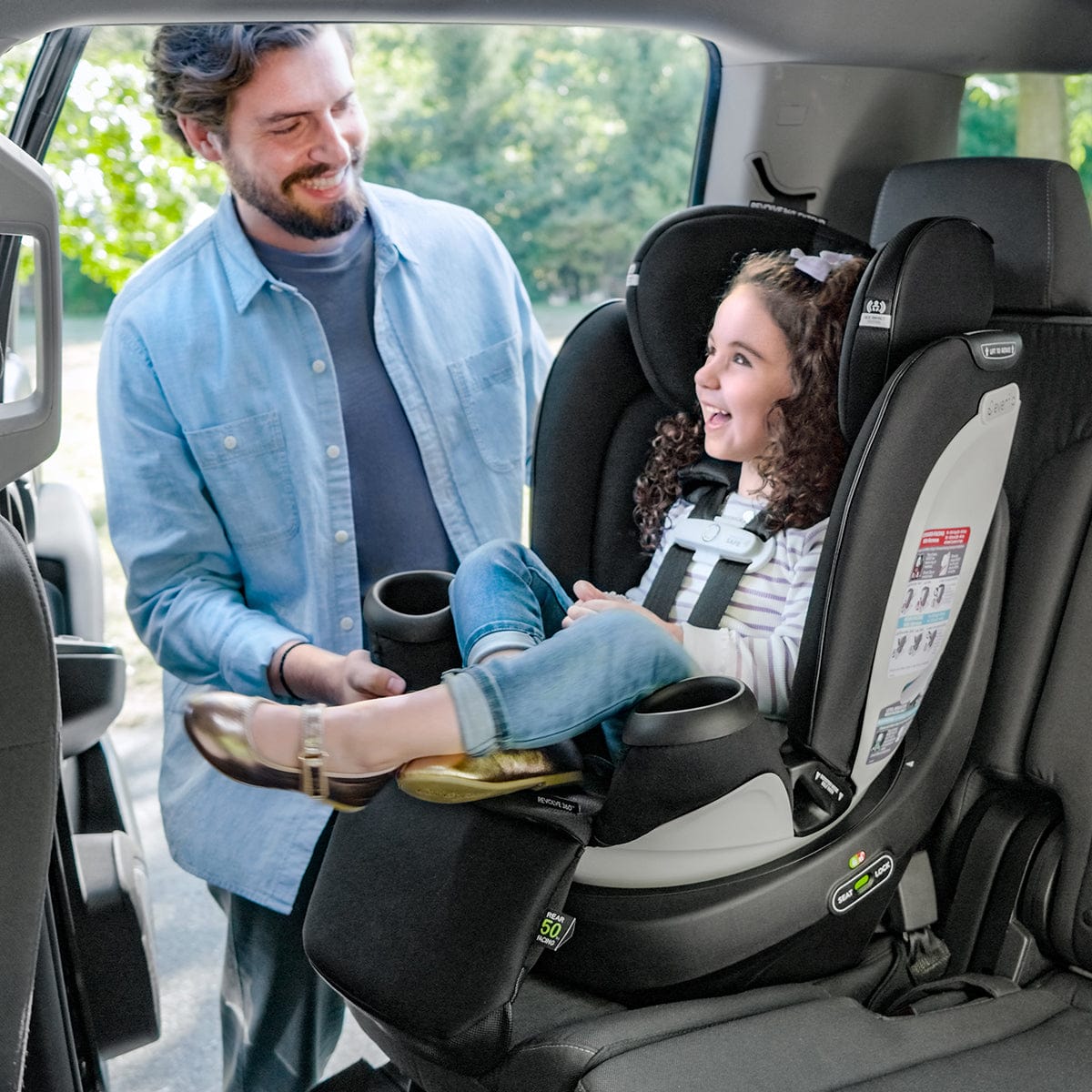 Evenflo GOLD SensorSafe Revolve360 Extend Rotational All-In-One Convertible Car Seat - Moonstone Gray - 38412311
