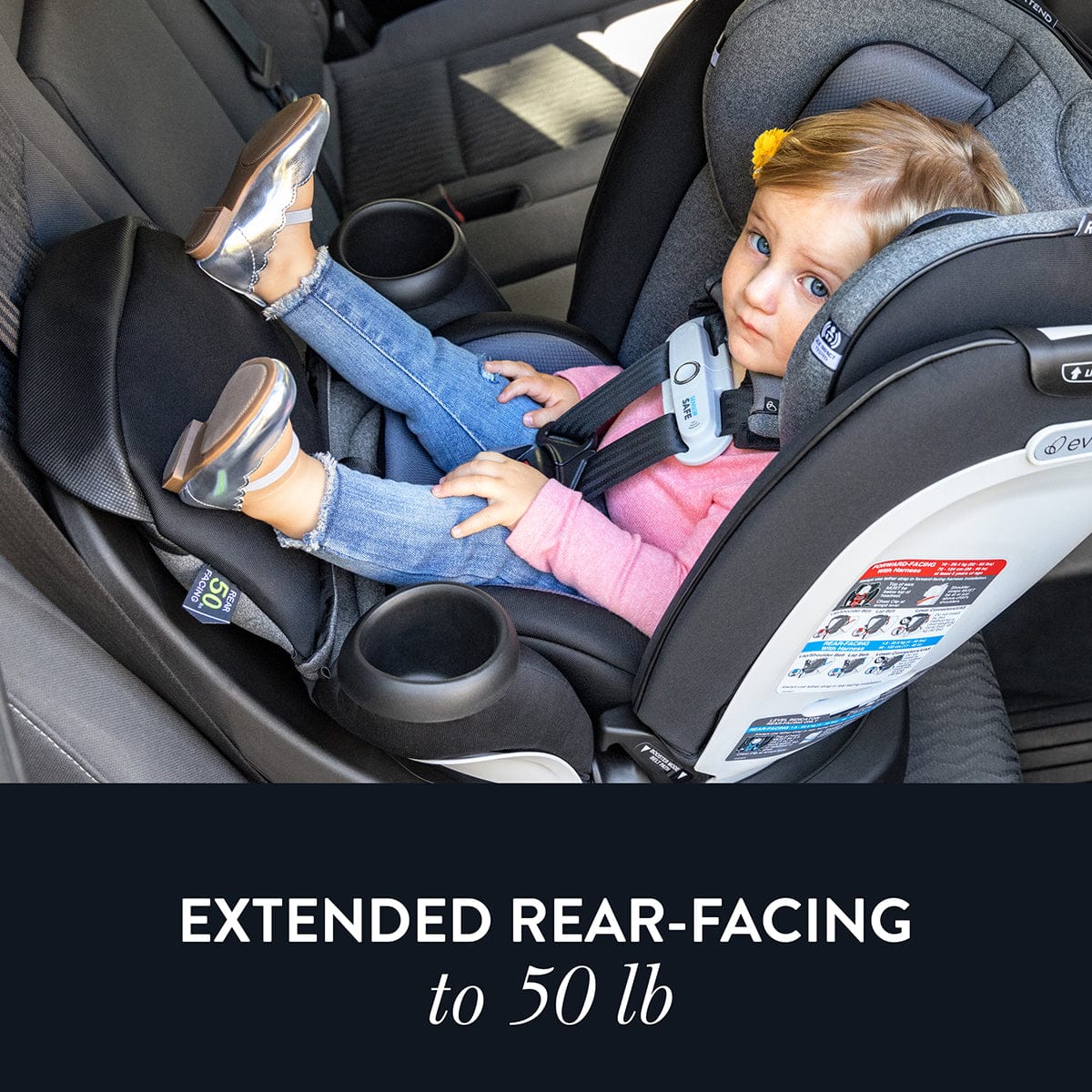 Evenflo GOLD SensorSafe Revolve360 Extend Rotational All-In-One Convertible Car Seat - Sapphire Blue - 38412312