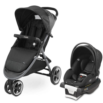 Evenflo GOLD SensorSafe Verge3 Smart Travel System with SecureMax Smart Infant Car Seat - Onyx Black - 53012310