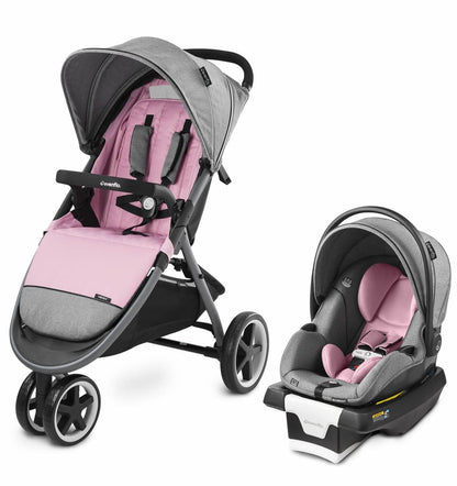 Evenflo GOLD SensorSafe Verge3 Smart Travel System with SecureMax Smart Infant Car Seat - Opal Pink - 53012337