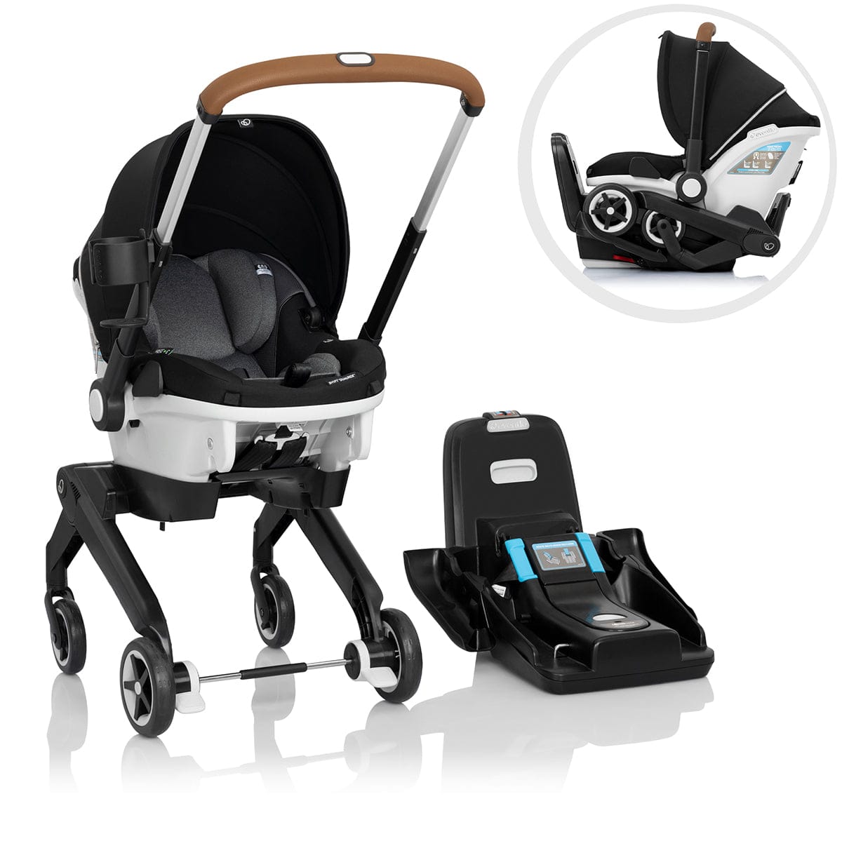 Evenflo GOLD Shyft DualRide Infant Car Seat and Stroller Combo - Moonstone Gray - 37312311