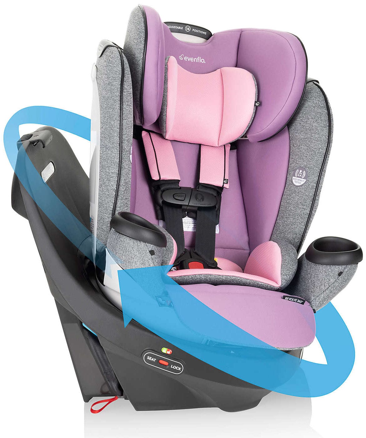 Evenflo Open Box GOLD Revolve360 All-In-One Car Seat - Opal Pink - 35312337-OB