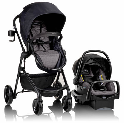 Evenflo Pivot Modular Travel System With SafeMax Infant Car Seat - Casual Gray