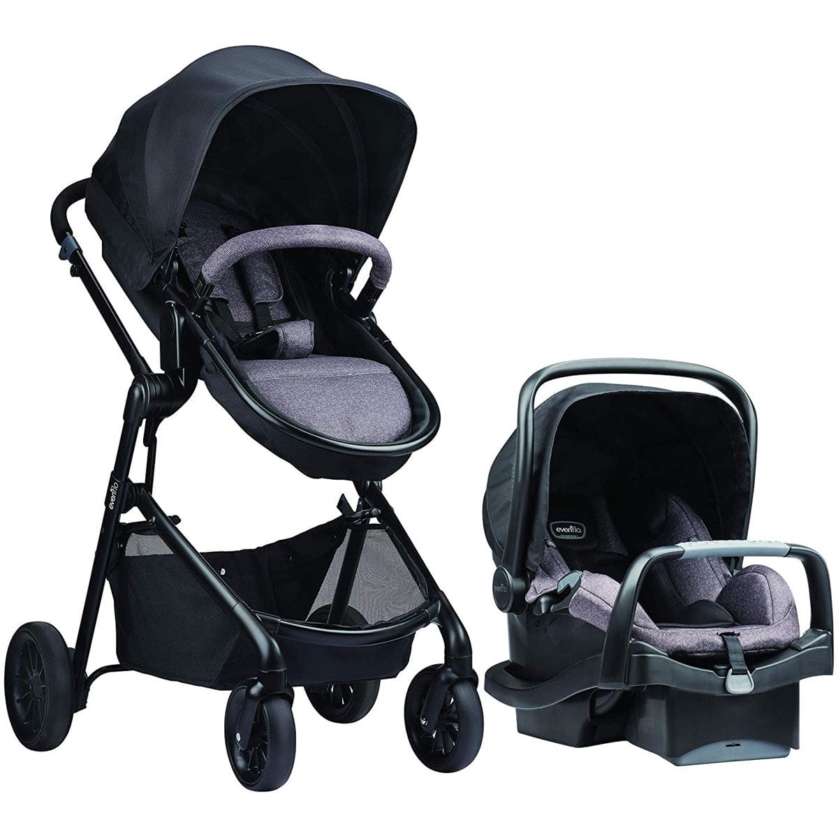 Evenflo Pivot Travel System with SafeMax Infant Car Seat - Casual Gray - 56011990
