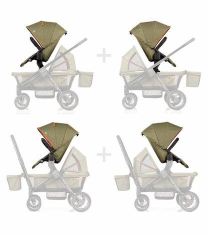 Evenflo Pivot Xplore All-Terrain Stroller Wagon + Second Seat Bundle - Gypsy - 19132264-63012264