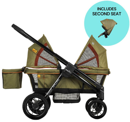 Evenflo Pivot Xplore All-Terrain Stroller Wagon + Second Seat Bundle - Gypsy - 19132264-63012264