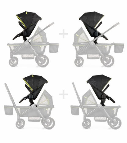 Evenflo Pivot Xplore All-Terrain Stroller Wagon + Second Seat Bundle - Wayfarer - 19132263-63012263