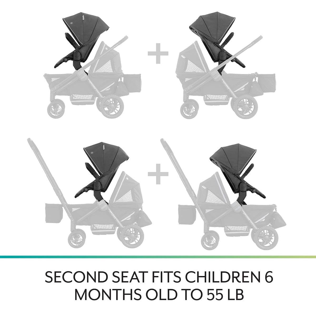 Evenflo Pivot Xplore Stroller Wagon Second Seat - Windsor Gray - 63012489