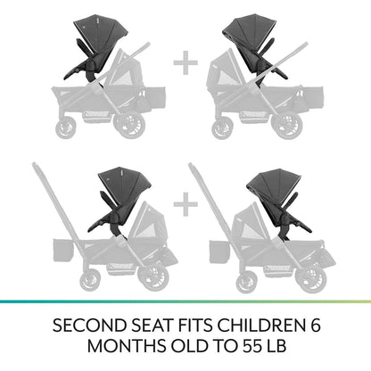 Evenflo Pivot Xplore Stroller Wagon Second Seat - Windsor Gray - 63012489