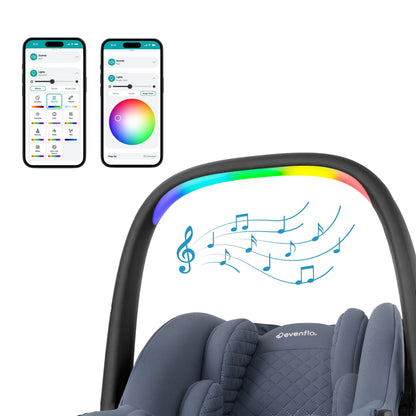 Evenflo Revolve180 LiteMax NXT Rotational Infant Car Seat with SensorySoothe - Flint - CS160412533
