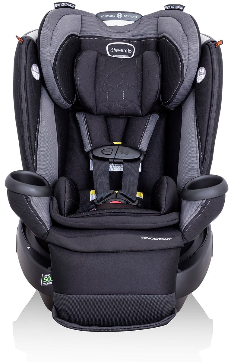 Evenflo Revolve360 Extend Rotational All-in-one Convertible Car Seat With Quick Clean Cover - Revere Gray - 38412464