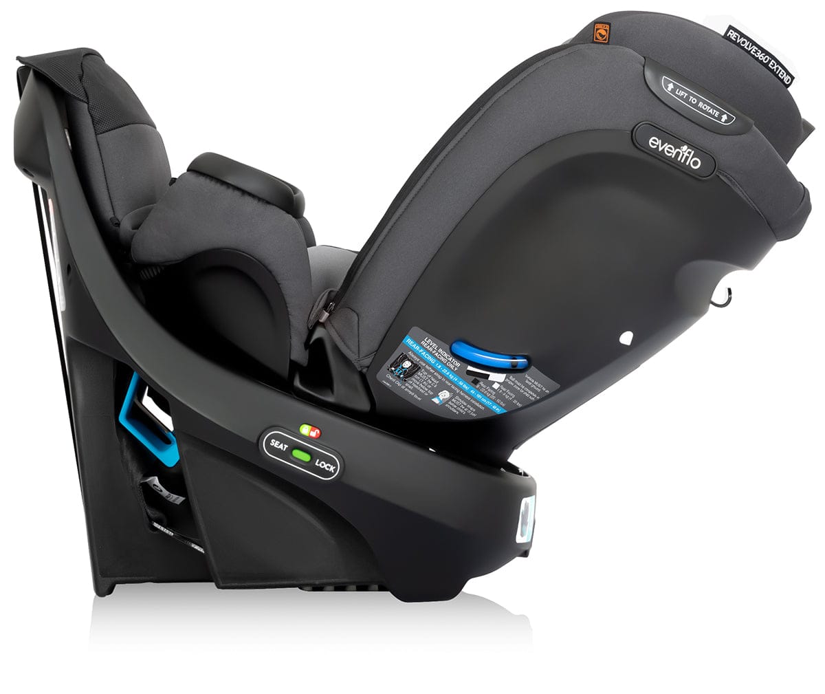 Evenflo Revolve360 Extend Rotational All-in-one Convertible Car Seat With Quick Clean Cover