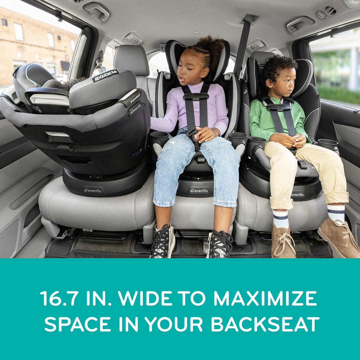 Evenflo Revolve360 Slim 2-in-1 Rotational Convertible Car Seat with Quick Clean Cover