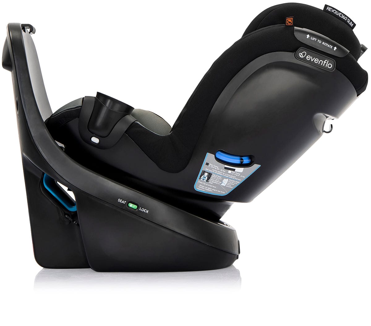 Evenflo Revolve360 Slim 2-in-1 Rotational Convertible Car Seat with Quick Clean Cover