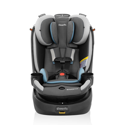 Evenflo Revolve360 Slim 2-in-1 Rotational Convertible Car Seat with Quick Clean Cover - Stow Blue - CS260112468