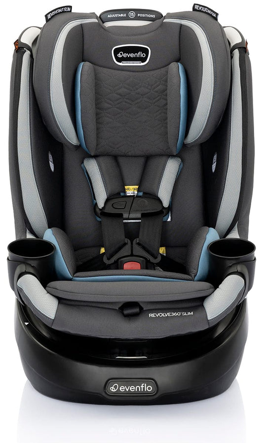 Evenflo Revolve360 Slim 2-in-1 Rotational Convertible Car Seat with Quick Clean Cover - Stow Blue - 36812468