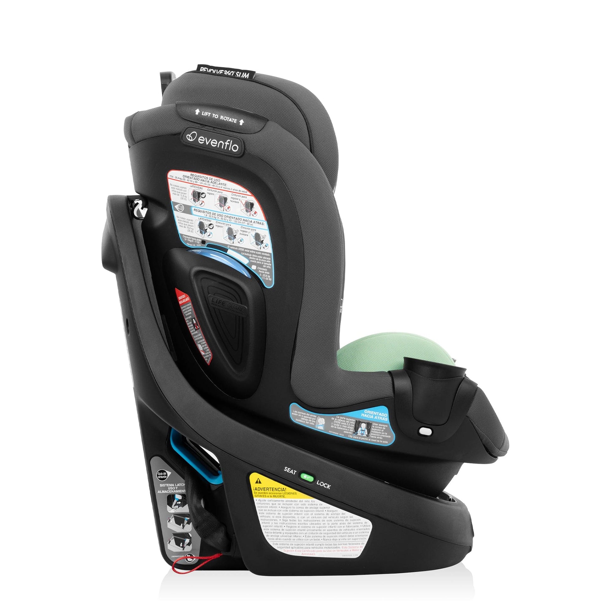 Evenflo Revolve360 Slim 2-in-1 Rotational Convertible Car Seat with Se – Albee Baby