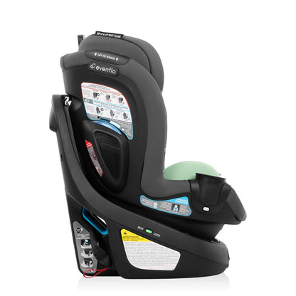 Evenflo Revolve360 Slim 2-in-1 Rotational Convertible Car Seat with SensorSafe - Peridot Green (Green & Gentle) - CS260112504