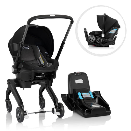 Evenflo Shyft DualRide Infant Car Seat and Stroller Combo - Beaufort Black - CS150112460