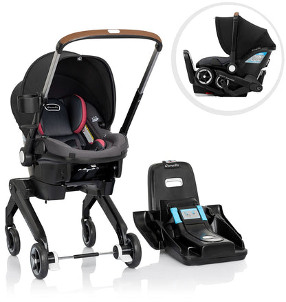 Evenflo Shyft DualRide Infant Car Seat and Stroller Combo - Sylva Pink - 37312474