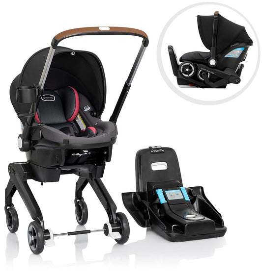 Evenflo Shyft DualRide Infant Car Seat and Stroller Combo - Sylva Pink - 37312474