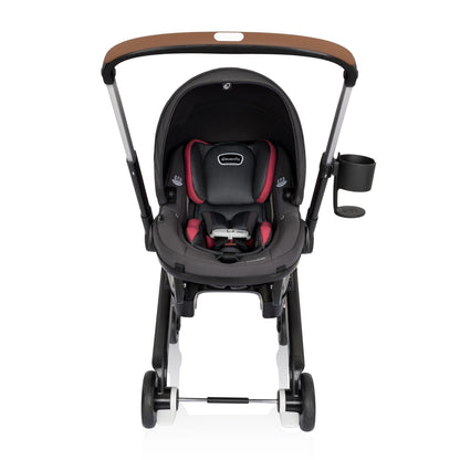 Evenflo Shyft DualRide Infant Car Seat Stroller Combo with Carryall Storage - Sylva Pink - CS150112474