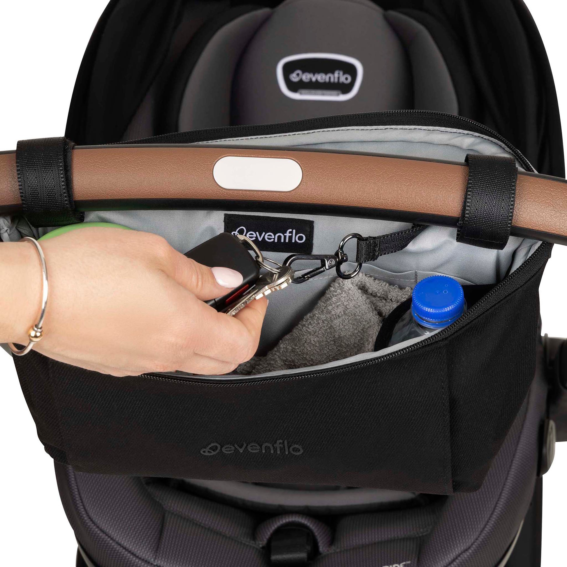 Evenflo Shyft DualRide Stroller Organizer Crossbody Bag - Black