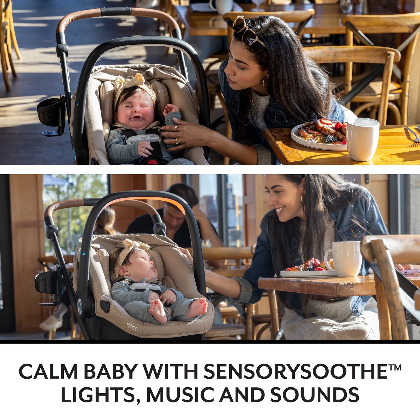 Evenflo Shyft Intuiti+ Travel System w/ Revolve180 LiteMax NXT with SensorySoothe - Angler Tweed - TS100212540