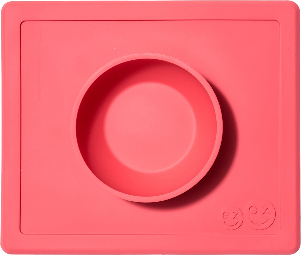 EZPZ Happy Mat Placemat & Bowl - Coral - EZPZ-5303