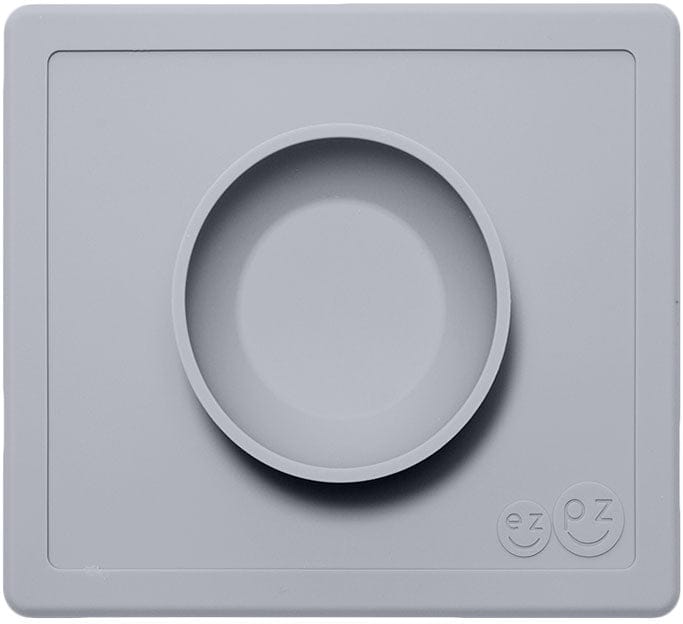 EZPZ Happy Mat Placemat & Bowl - Pewter - PKHBP003